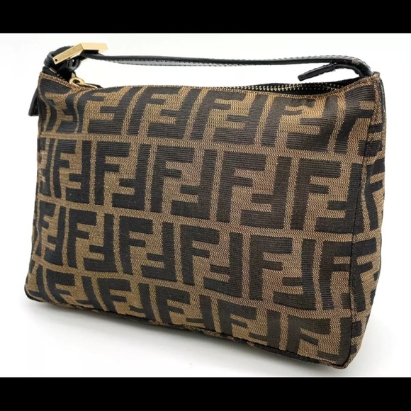 Authentic FENDI Zucca Pattern Hand Bag / Pouch - Picture 7 of 13